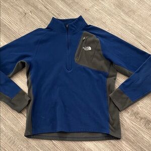 The North Face Royal Blue and Charcoal Fleece